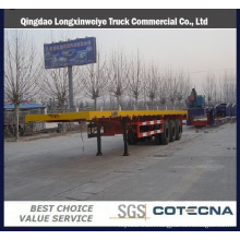 3 Axles Container Flat Bed Semi-Trailer with Capacity 40ton